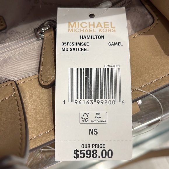 MICHAEL KORS HAMILTON MEDIUM SATCHEL 
 COLOR: Camel
NWT - Picture 11 of 16